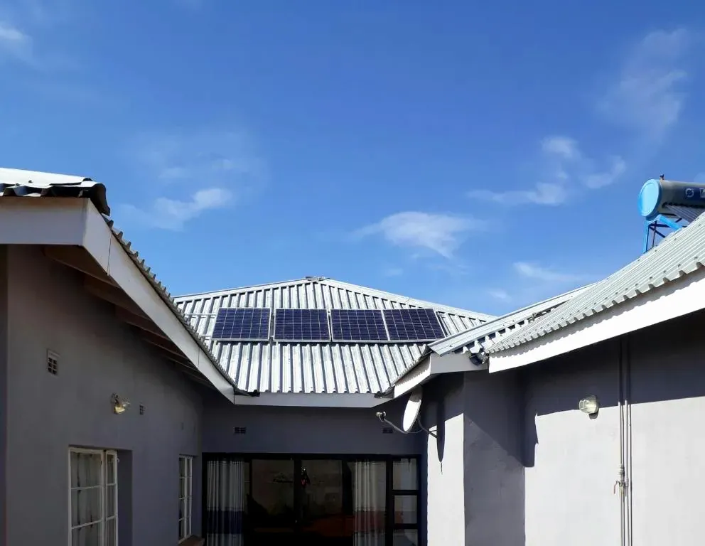 Solar panels on the roof